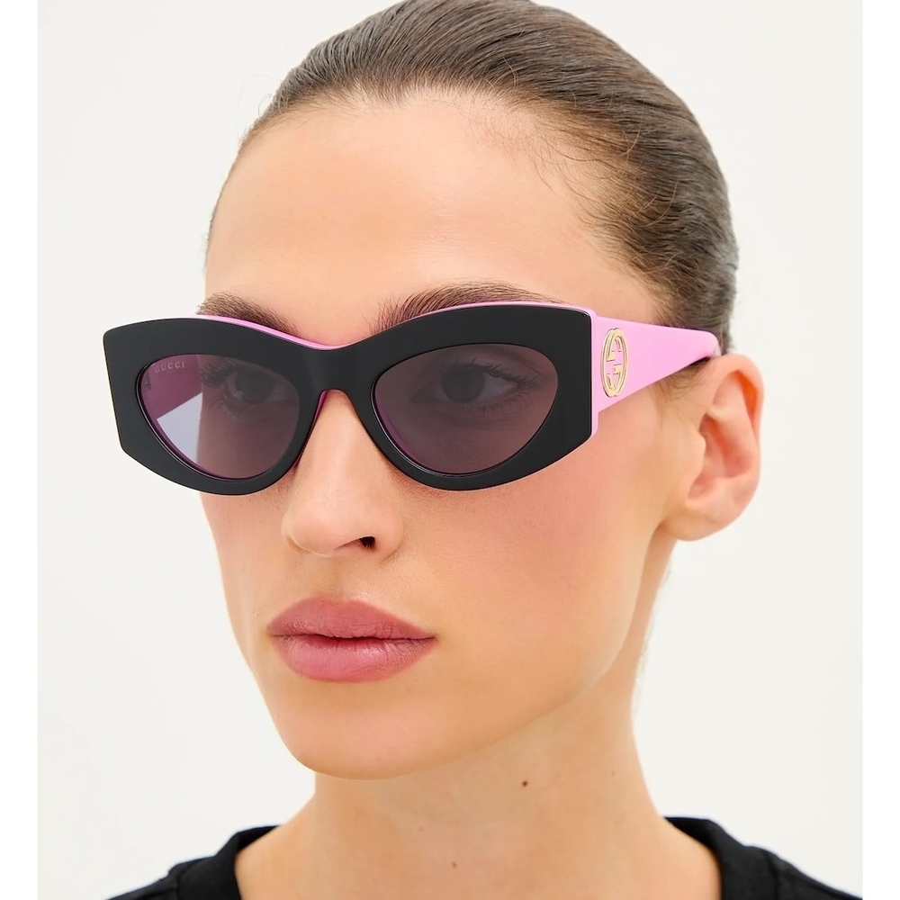 NWT Gucci GG1843S-005-53 Black On 53mm Sunglasses - Picture 3 of 5